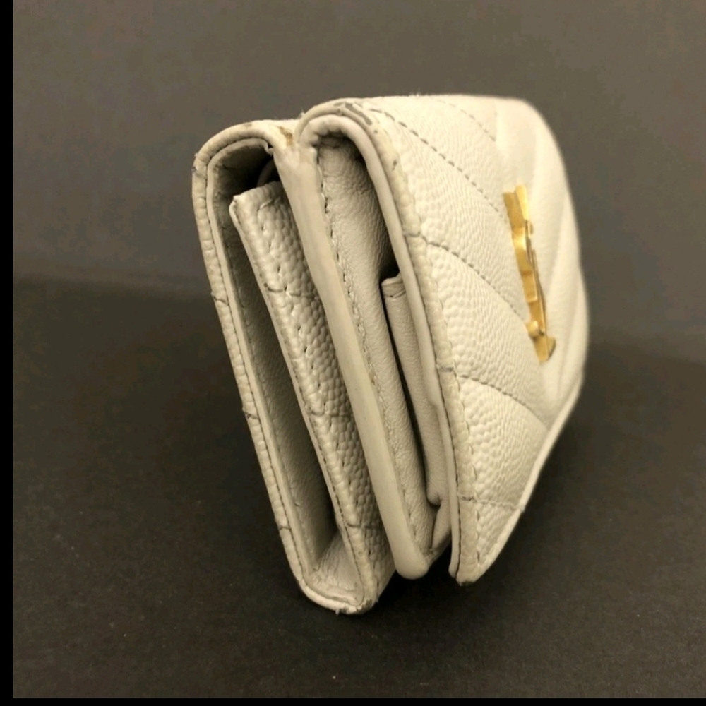 Yves Saint Laurent White Compact trifold wallet - Picture 2 of 8